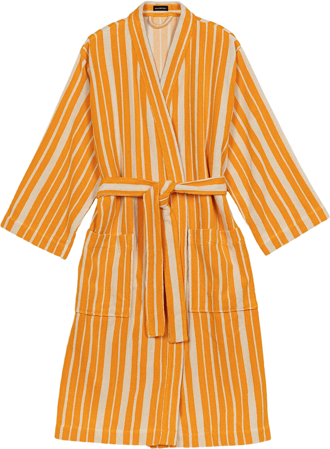 Raide Bathrobe, från Marimekko, i färgen Sahram Yellow, Cream.