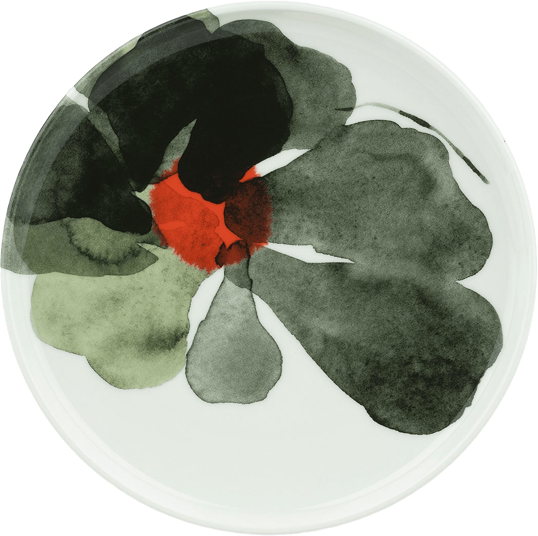 Valssi Lautanen 20 Cm, från Marimekko, i färgen White, Forest Green,tomato Red.