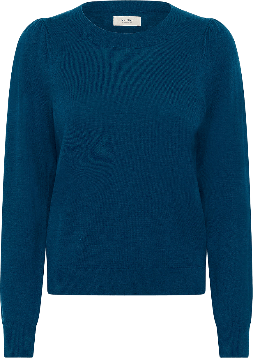 Evinas PW PU Sweater, från Part Two, i färgen Blue Opal.