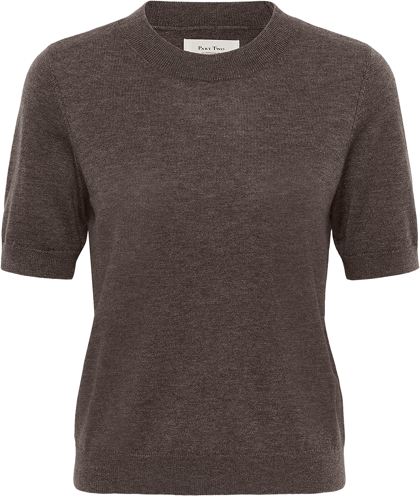 EverlottaPW Pullover, från Part Two, i färgen Dark Mink Melange.