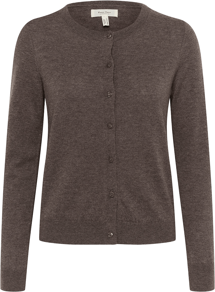 EllahPW Cardigan, från Part Two, i färgen Dark Mink Melange.