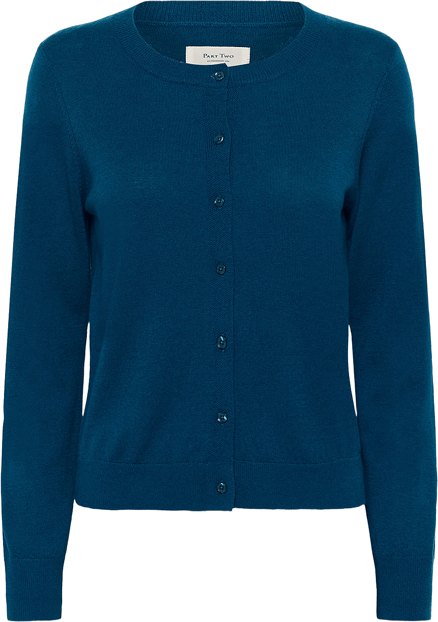 EllahPW Cardigan, från Part Two, i färgen Blue Opal.