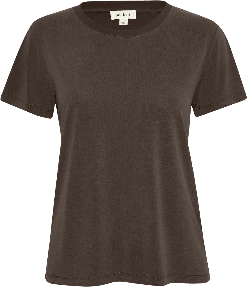 SLColumbine Crew-Neck T-Shirt, från Soaked In Luxury, i färgen Mulch.