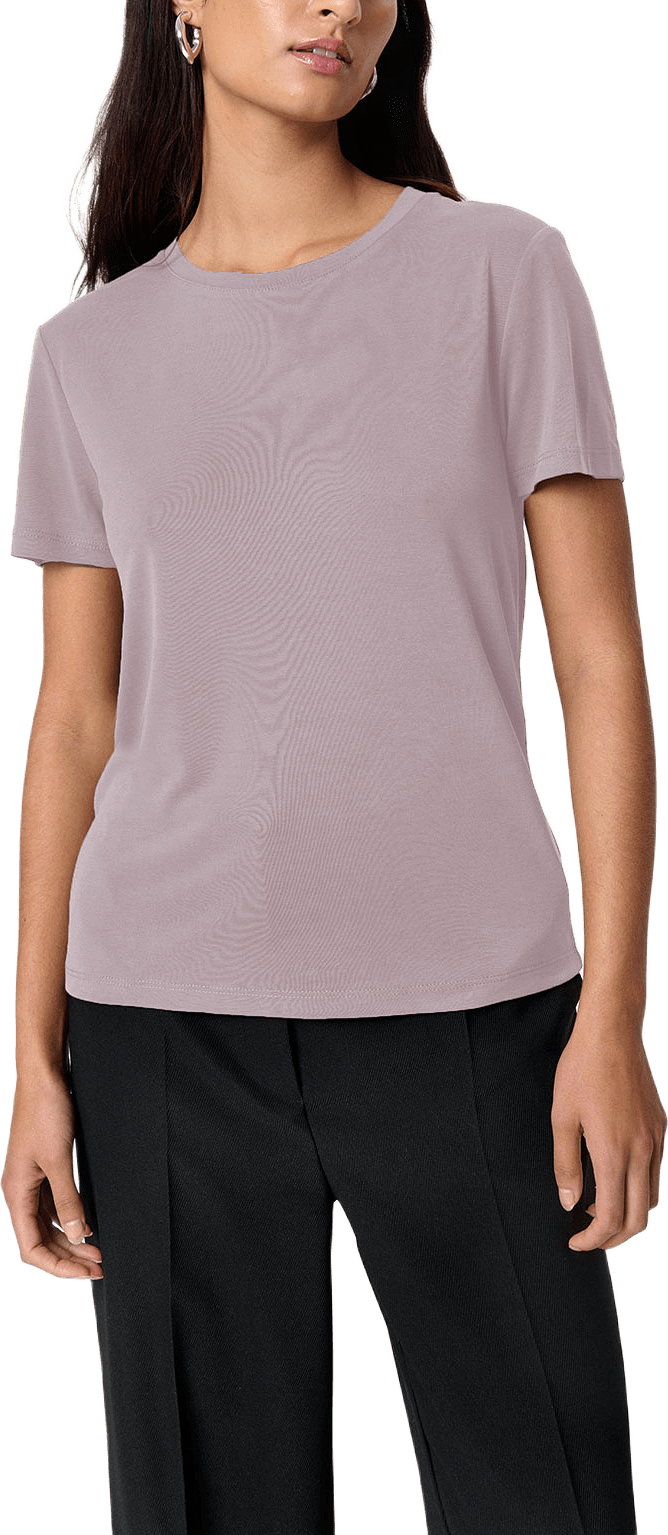 SLColumbine Crew-Neck T-Shirt, från Soaked In Luxury, i färgen Burnished Lilac.