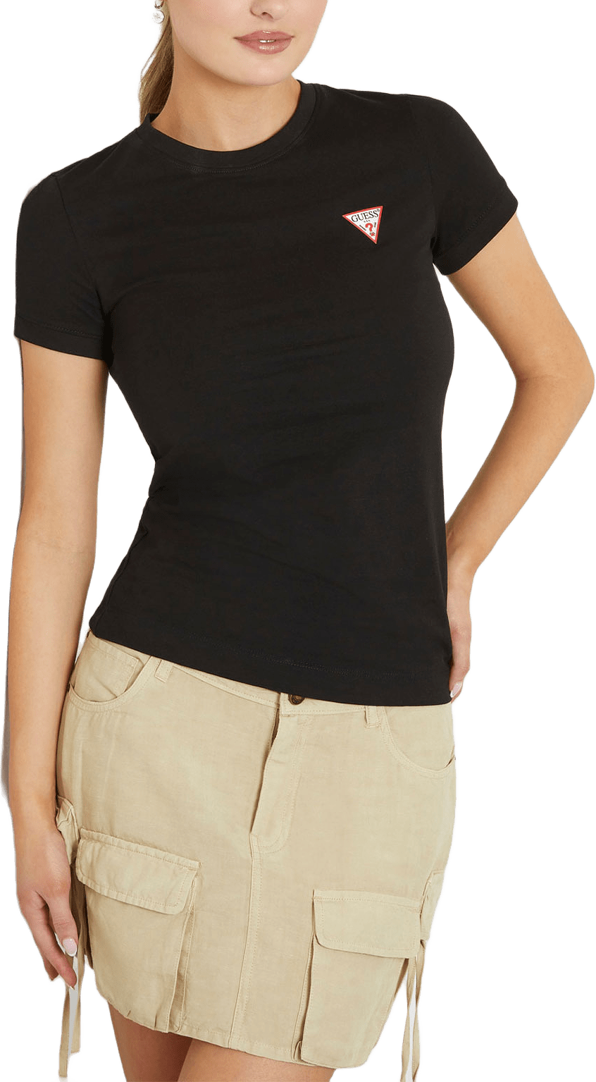 Ss Cn Mini Triangle Tee, från Guess, i färgen Jet Black A996.