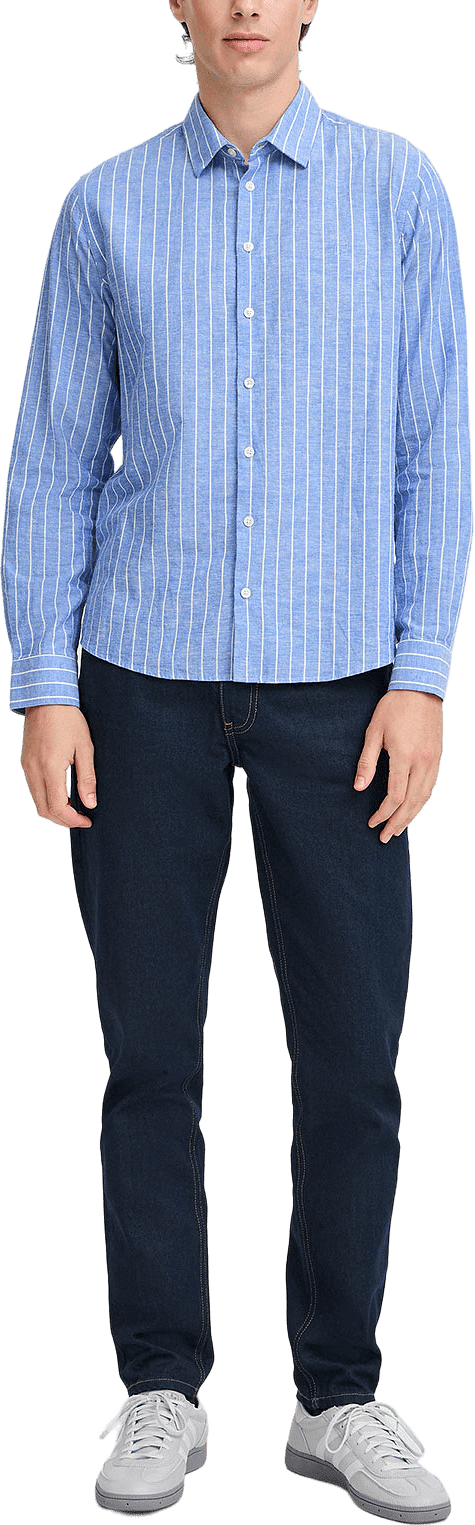 Cfandré Ls Wide Stripe Linen Mix Shirt
