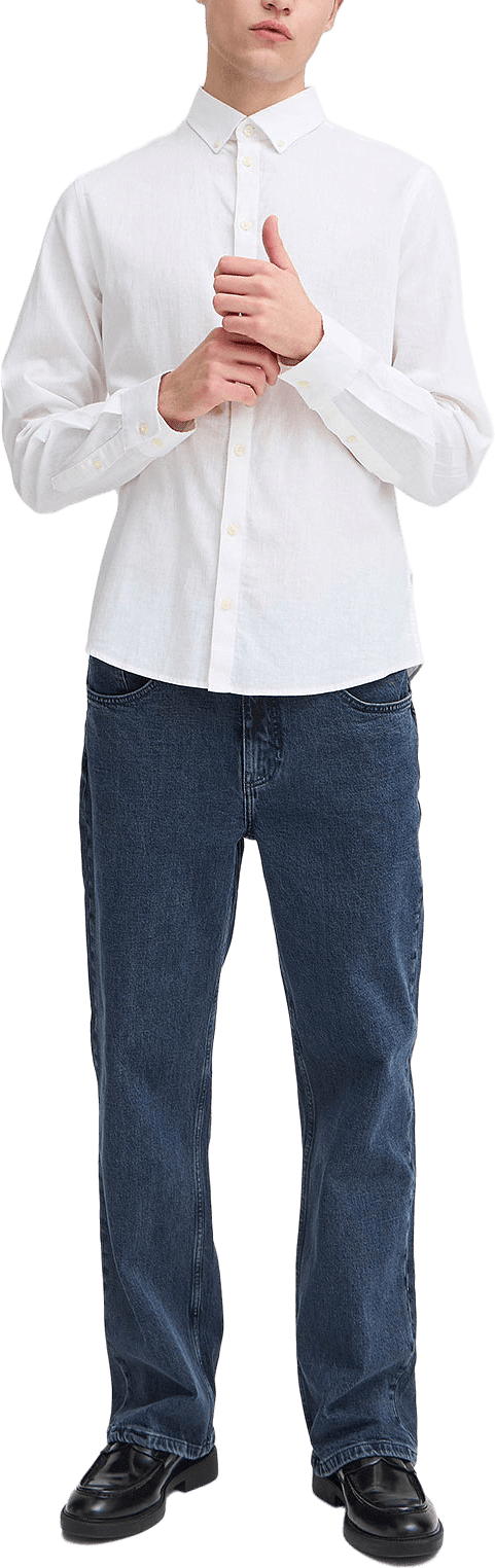Cfanton Bd Ls Linen Mix Shirt