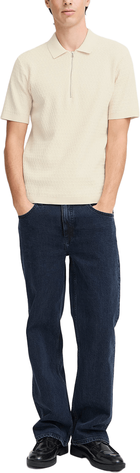 Cfjoe Ss Structured Polo Knit Pullover