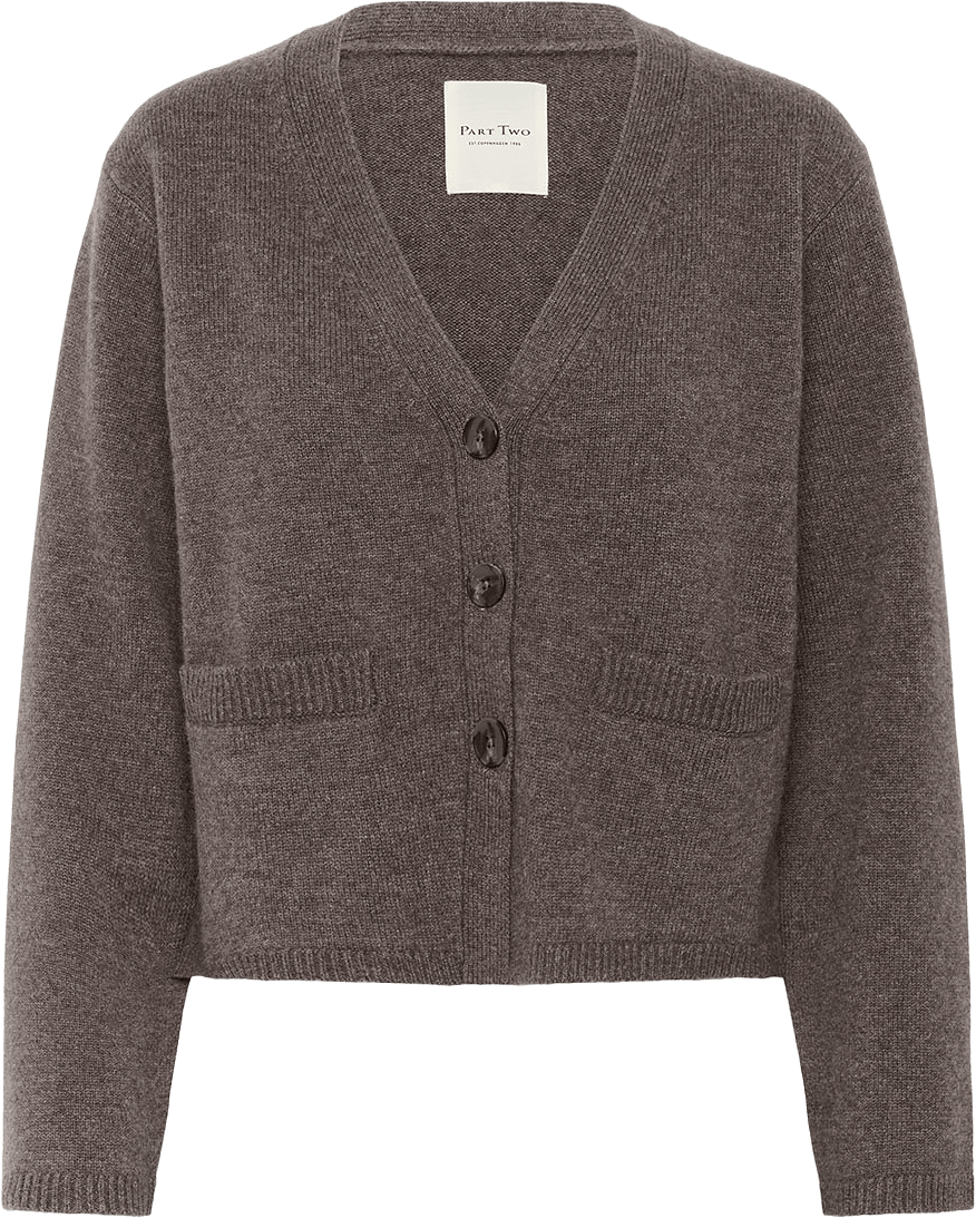 SvevaPW Cardigan, från Part Two, i färgen Falcon Melange.