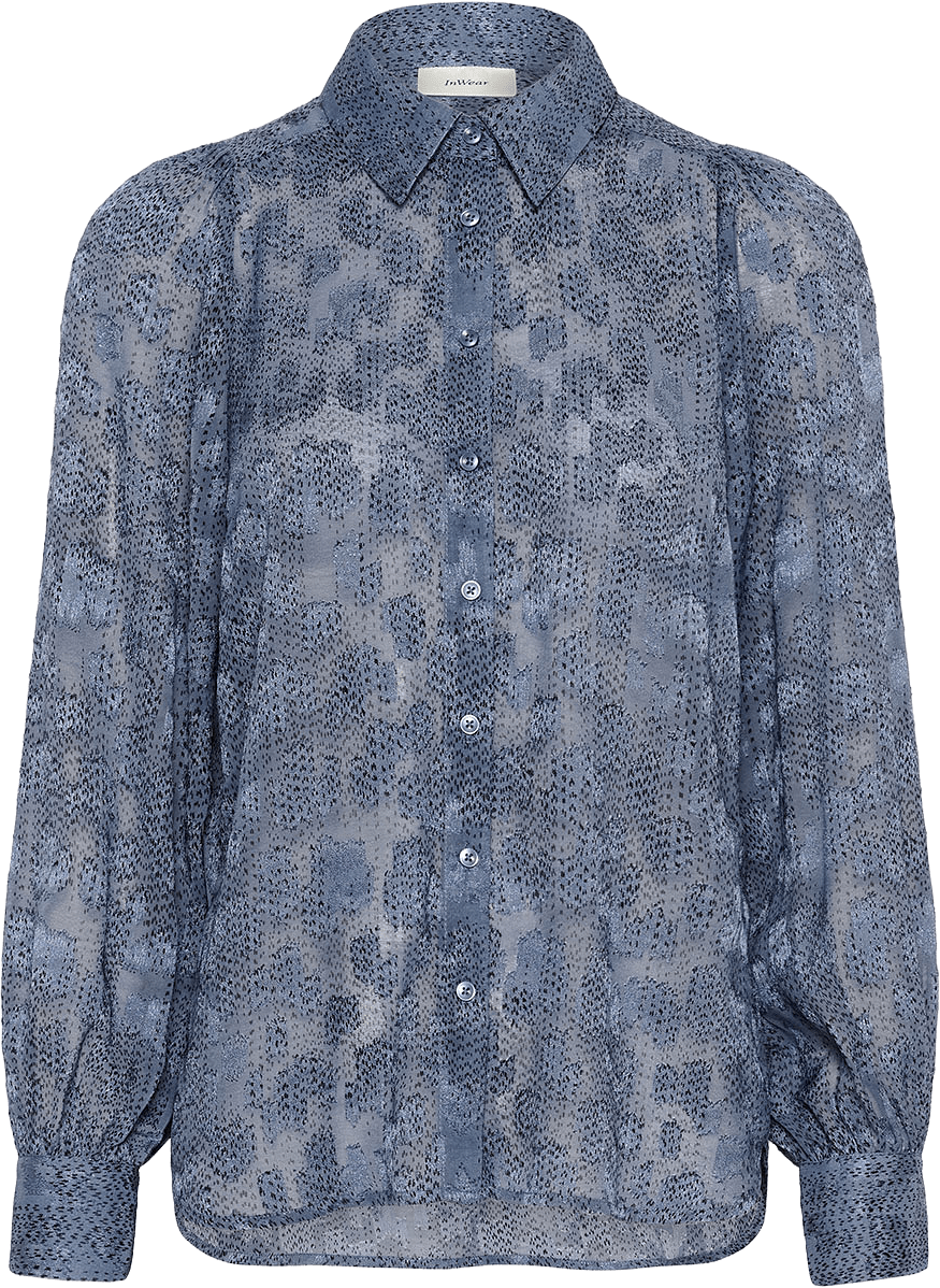 AddisonIW Shirt, från Inwear, i färgen Dotted Surface Blue.