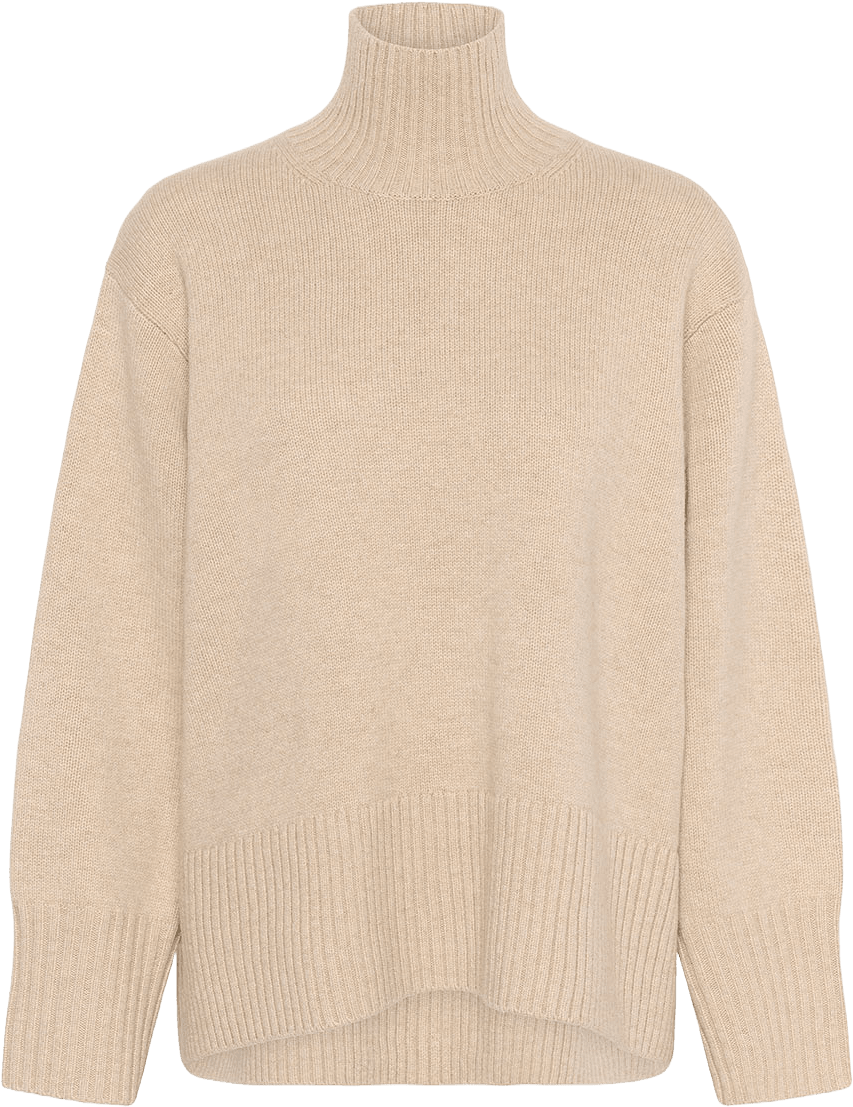 GeaIW Kaxy Highneck Pullover, från Inwear, i färgen Haze Melange.