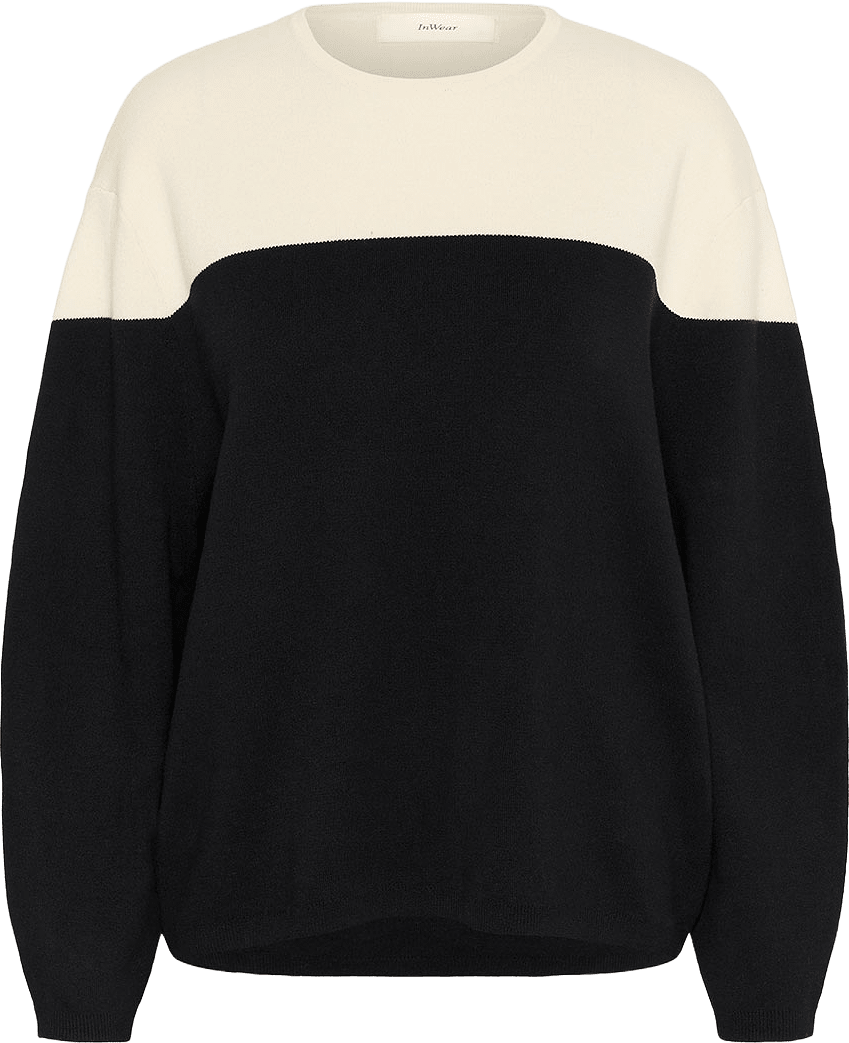KayllaIW Pullover, från Inwear, i färgen Whisper White / Black.