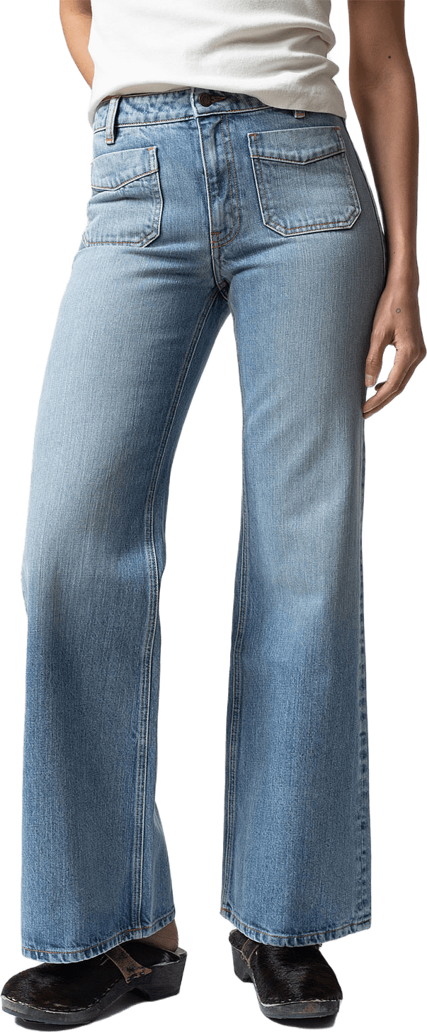 Holly Flare Denim Pants, från Nudie Jeans, i färgen Denim.