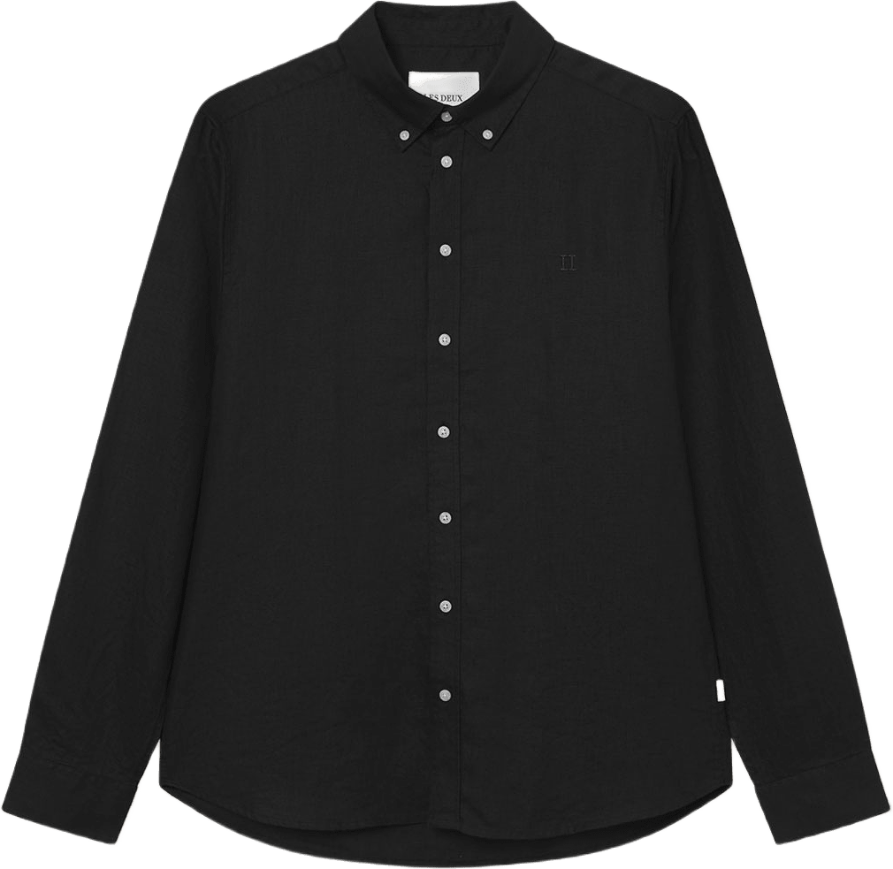 Konrad Linen Shirt, från LES DEUX, i färgen Black.