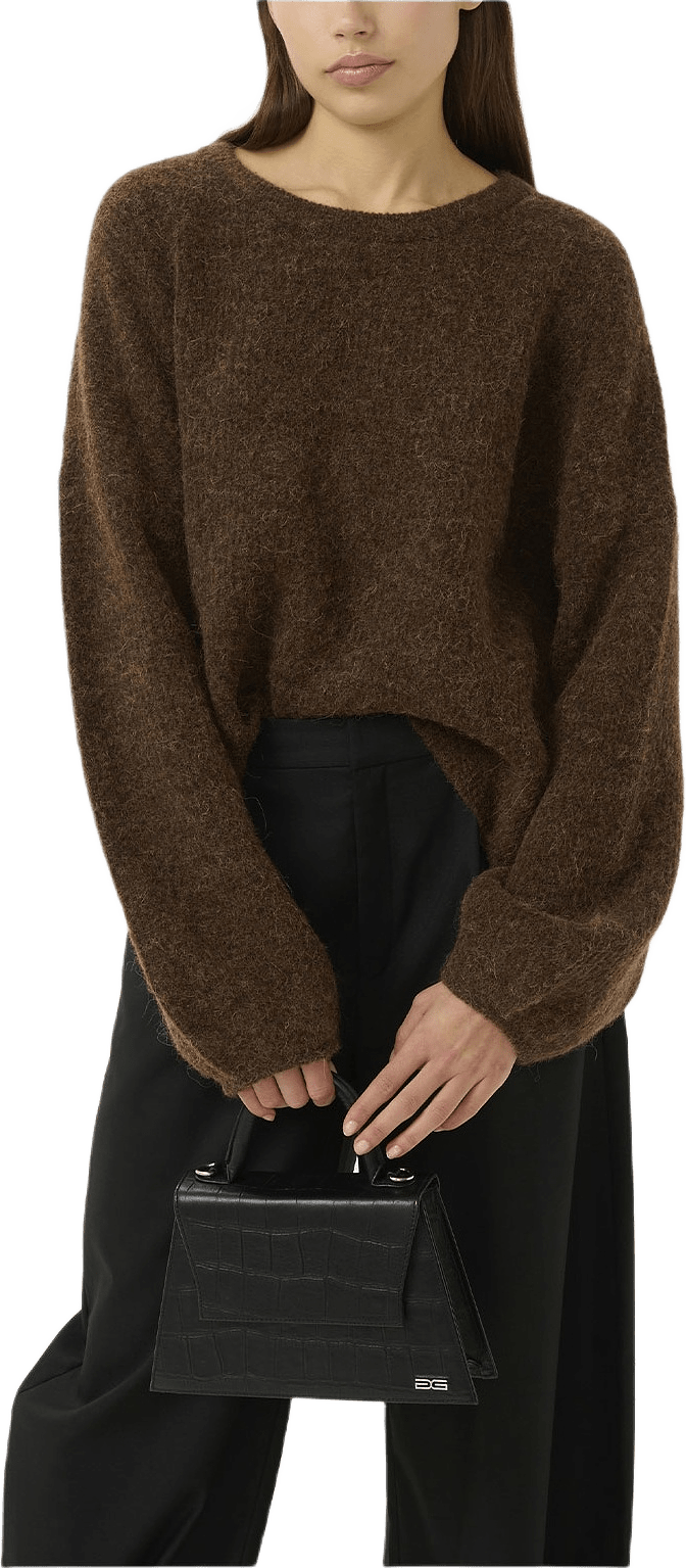 GZalpha Pullover, från Gestuz, i färgen Buff Mélange.