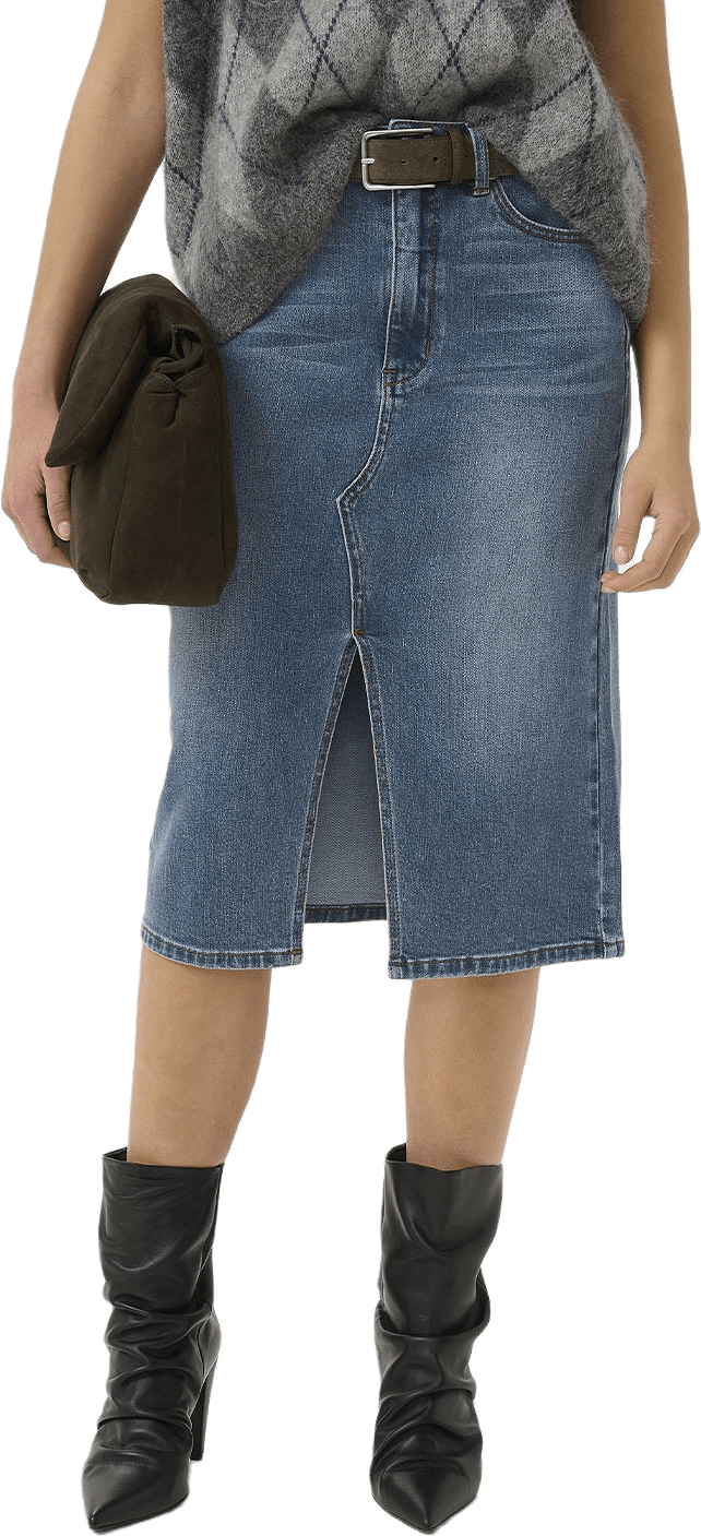 Gzviva Pencil skirt, från Gestuz, i färgen Vintage Blue Denim.