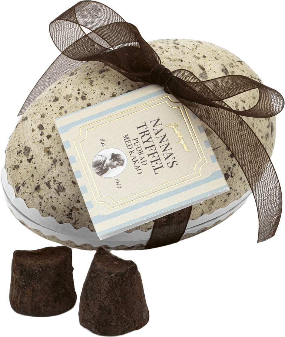 Nannas tryffelägg, från Konfektyrfabriken i Hälsingborg, i färgen Brown.