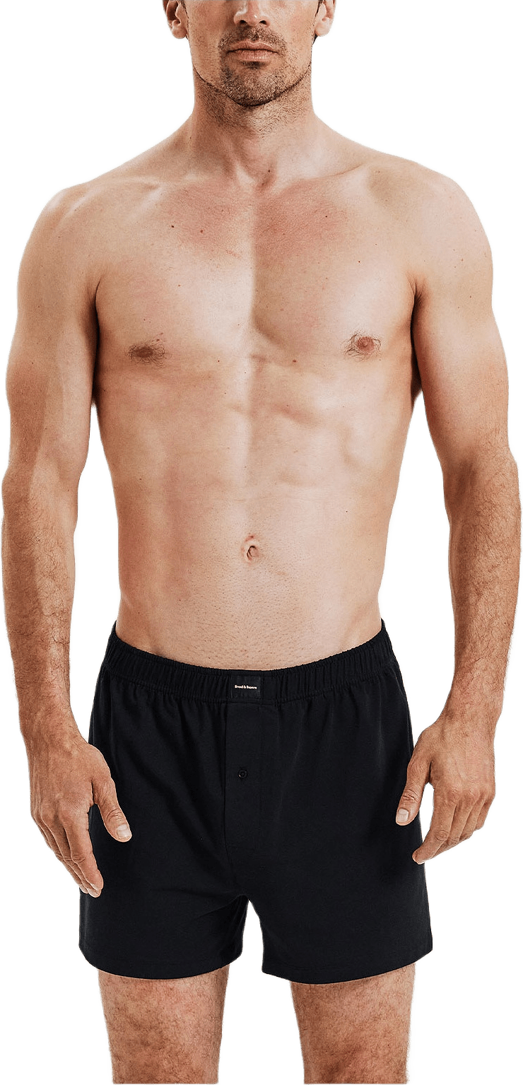 2-pack Jersey Boxer Shorts, från Bread & Boxers, i färgen Black.