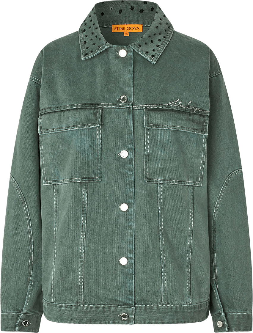 Oversized Pockets Jacket, från Stine Goya, i färgen Dark Green.