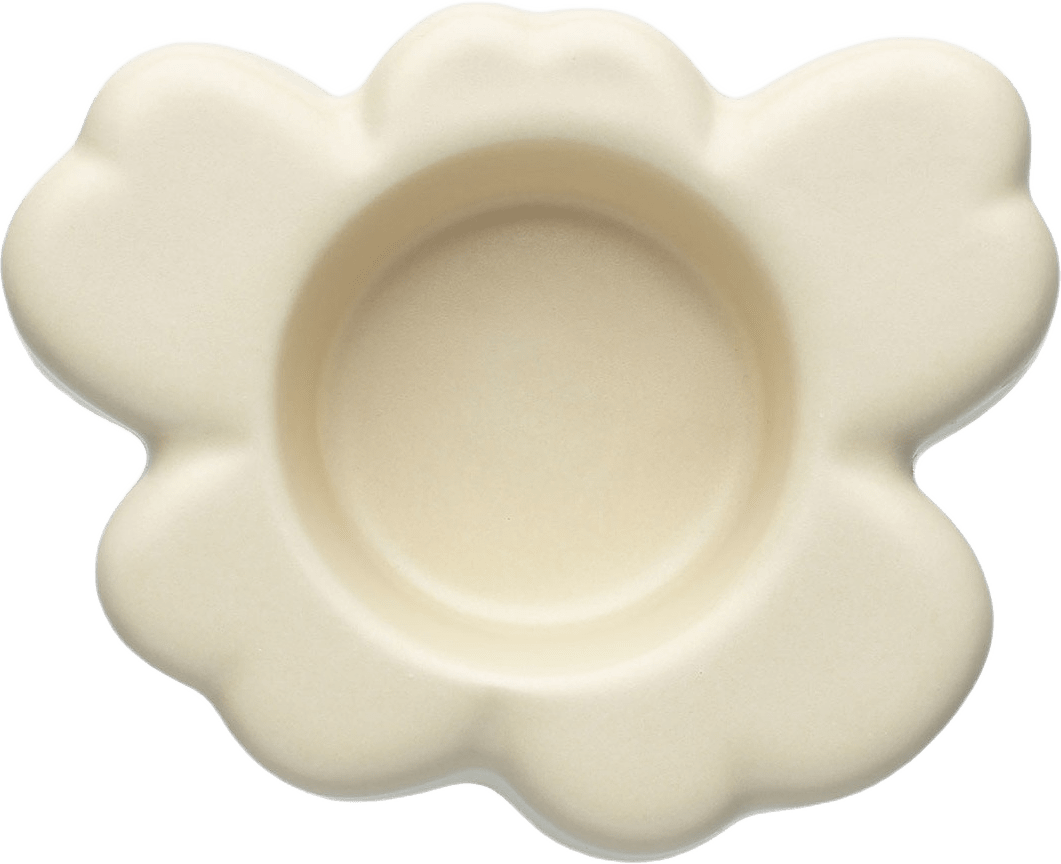 Unikko Tea Light Holder 10X3 Cm, från Marimekko, i färgen Hay.