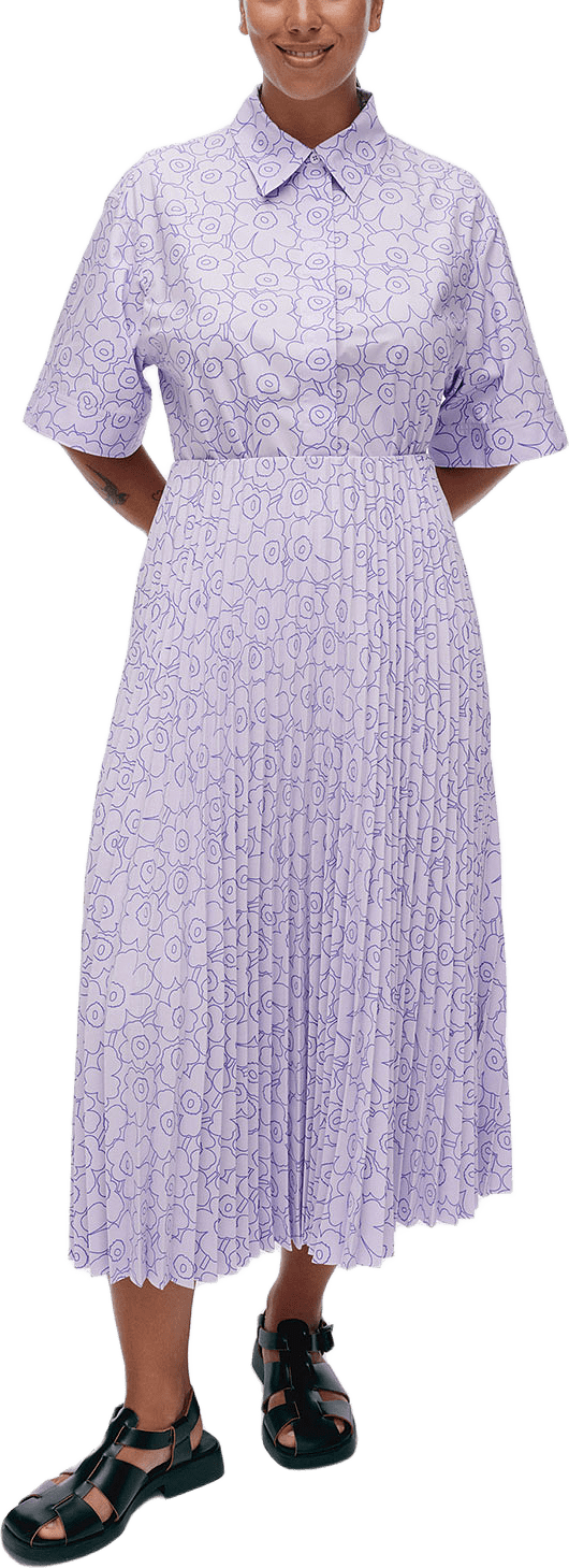Myy Piirto Unikko Skirt, från Marimekko, i färgen Lilac, Dark Lilac.