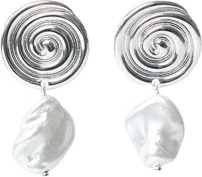 Malvina Earrings, från WOS, i färgen Silver.