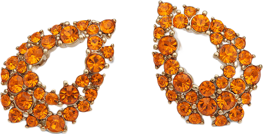 Petite Alice earrings, från Lily and Rose, i färgen Mandarine/Gold.