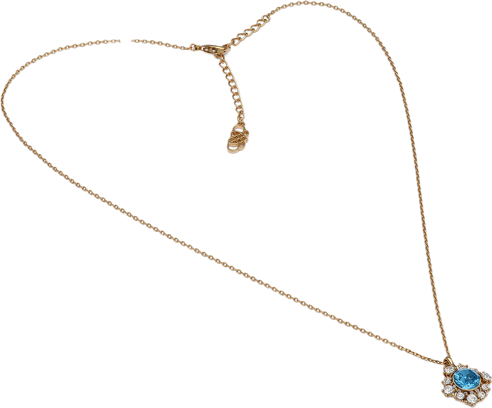 Emily necklace, från Lily and Rose, i färgen Ice Blue/Gold.