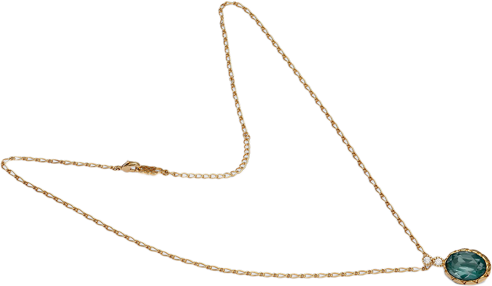 Audrey necklace, från Lily and Rose, i färgen Tropical Green/Gold.