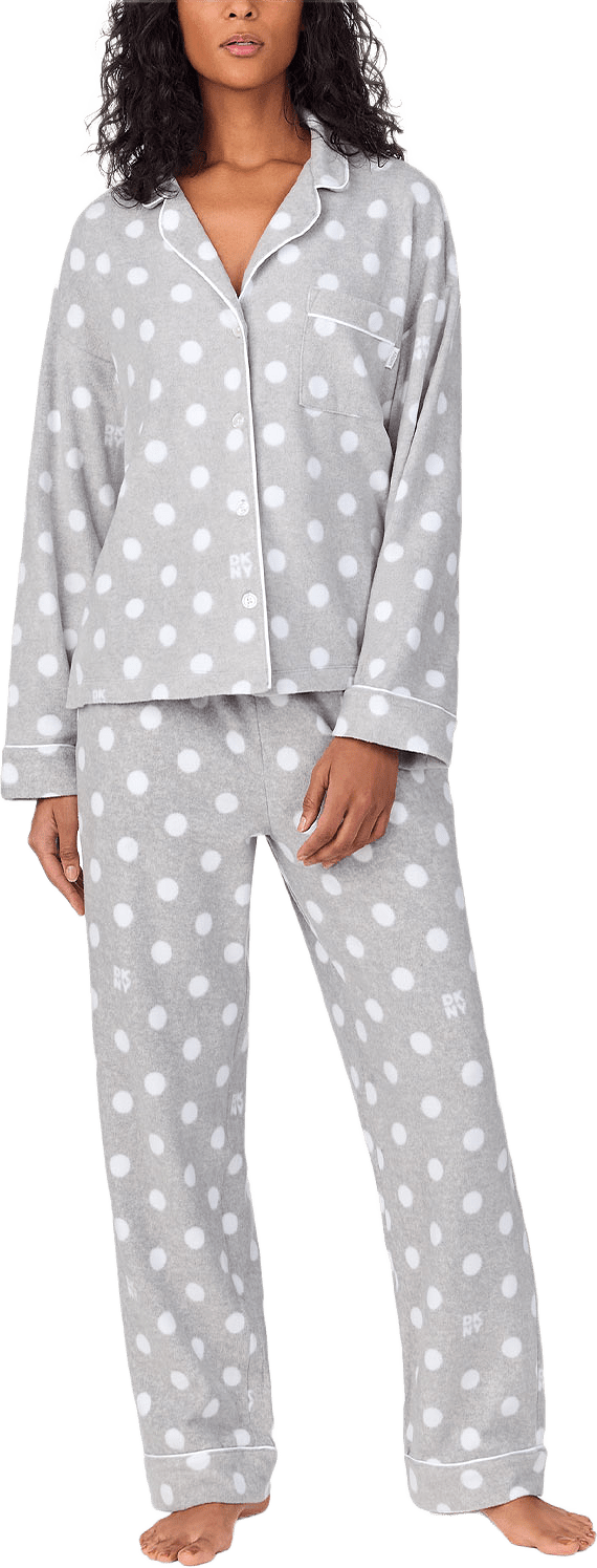 Tis this season Pajama set, från DKNY, i färgen Faux Grey Htr Dots Logo.