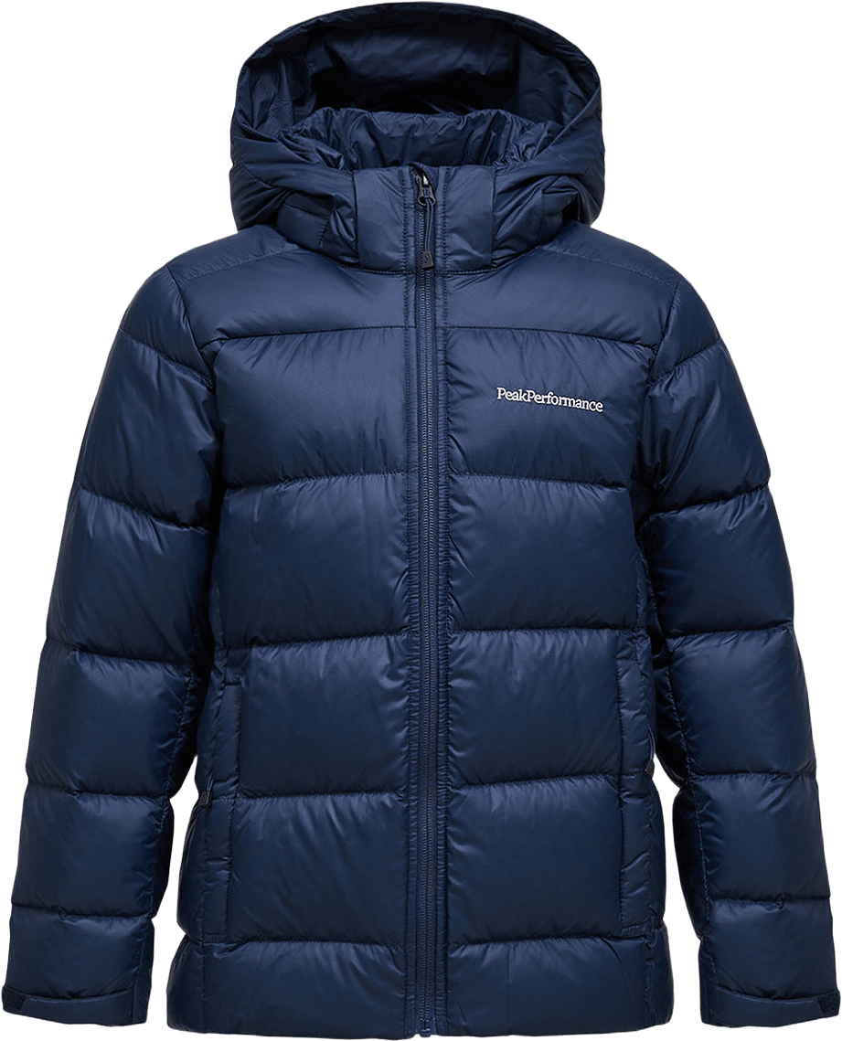 Jr Frost Down Puffer Jacket, från Peak Performance, i färgen Blue Shadow.