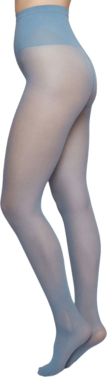 Svea Premium Strumpbyxor, från Swedish Stockings, i färgen Dusty Blue.