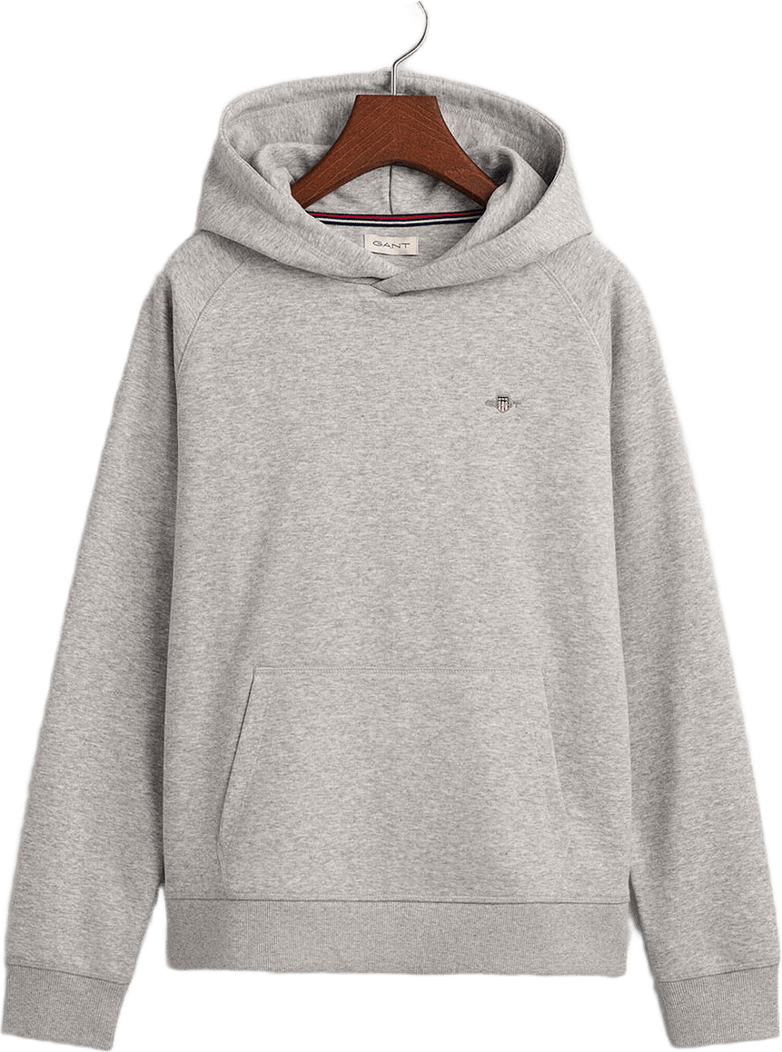 Gant Shield Hoodie, från GANT, i färgen Light Grey Melange.