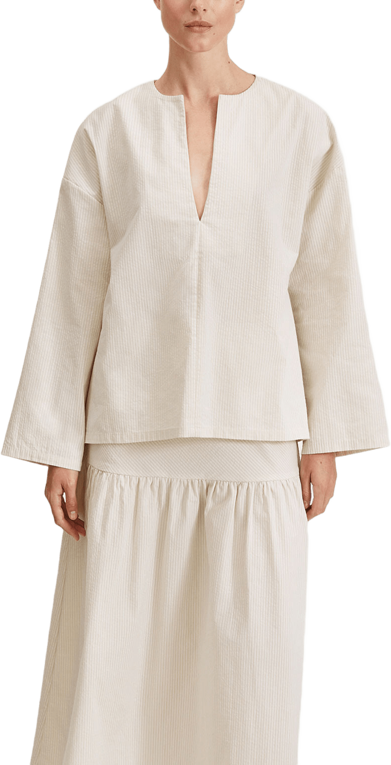 MONTE Blouse, från Stylein, i färgen Beige Stripe.