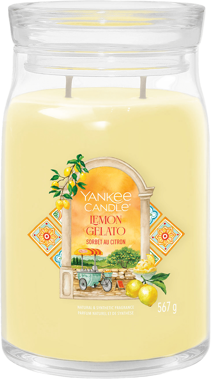 Signature Large Jar Lemon Gelato, från Yankee Candle, i färgen Lemon Gelato.