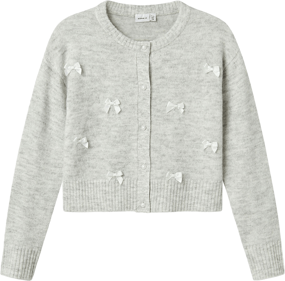 Cardigan med rosetter
