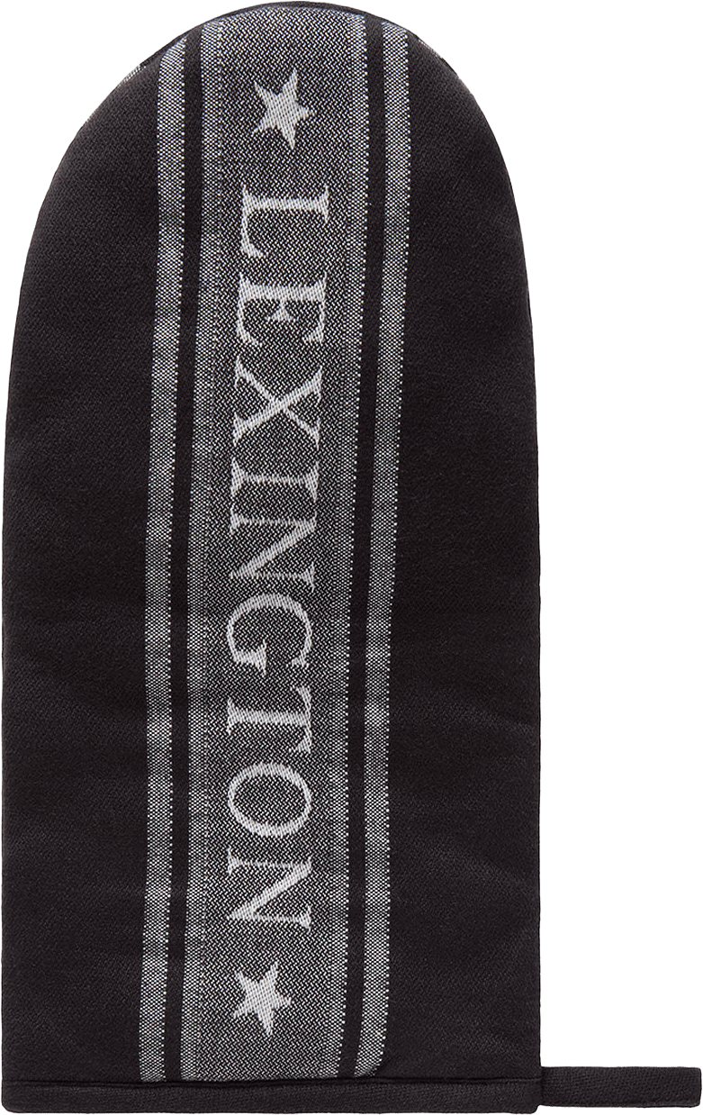 Icons Org Cotton Jacquard Star Mitten, från Lexington, i färgen Black/White.