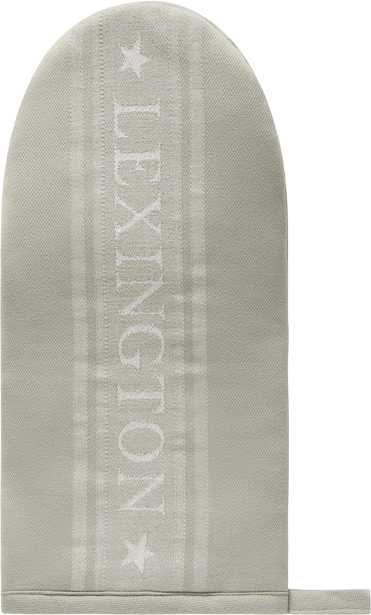 Icons Org Cotton Jacquard Star Mitten, från Lexington, i färgen Sage Green/White.