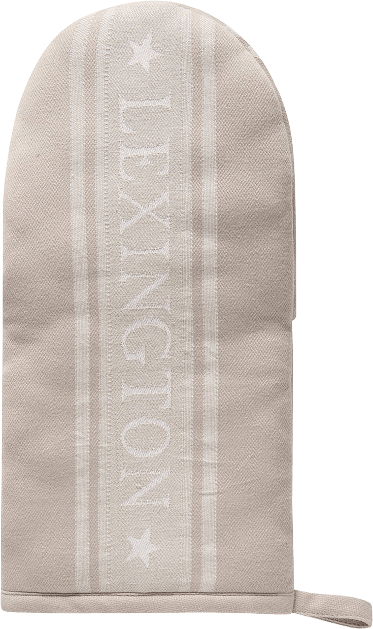 Icons Org Cotton Jacquard Star Mitten, från Lexington, i färgen Beige/White.