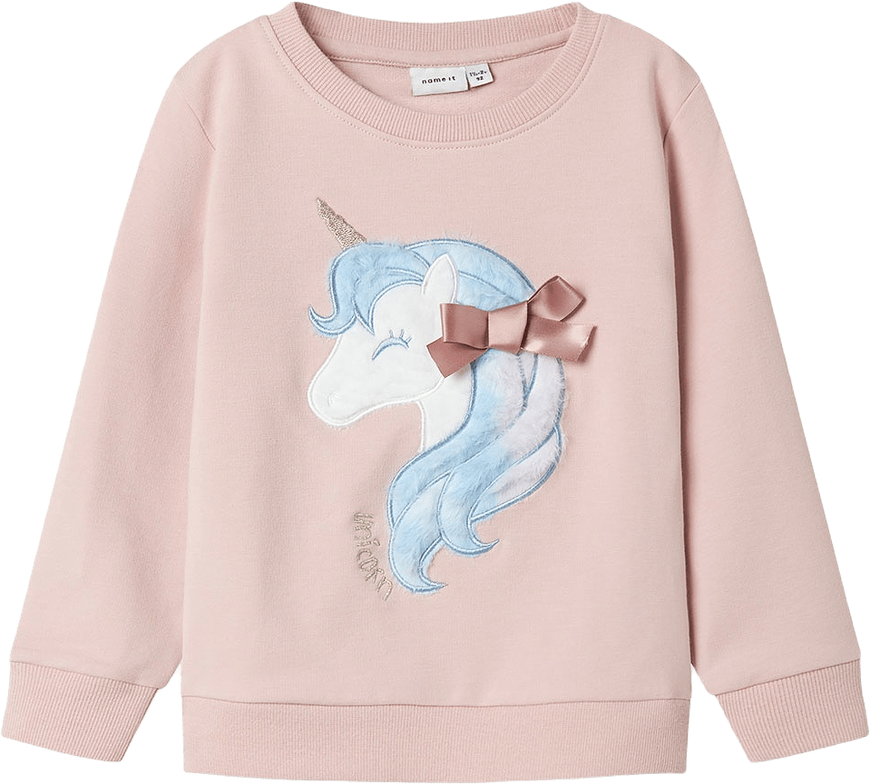 Sweatshirt med tryck, från Name It, i färgen Burnished Lilac.