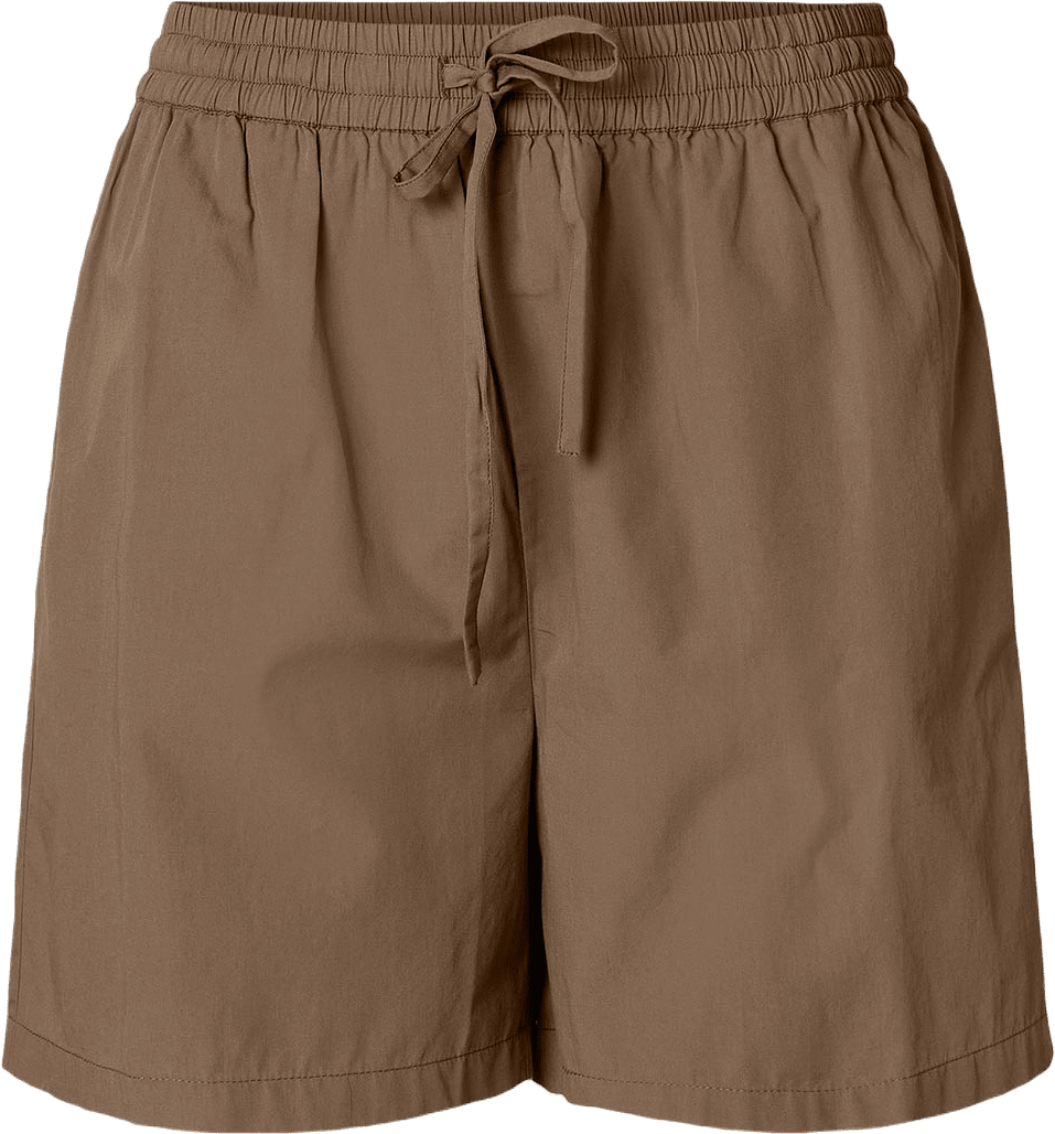 BOMULLSSYDD SHORTS, från Selected Femme, i färgen Coca Mocha.