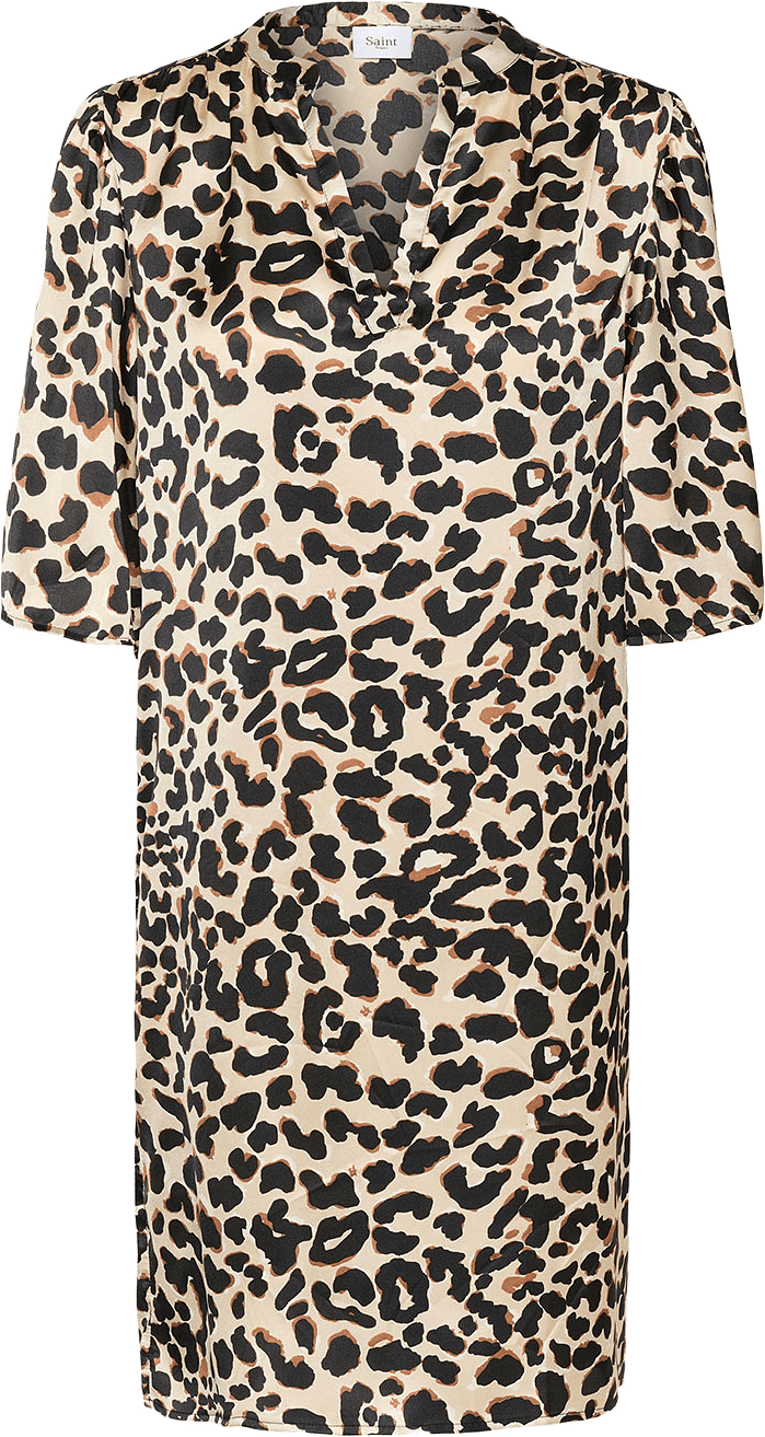 SafinaSZ Dress, från Saint Tropez, i färgen Soft Regular Leopard.