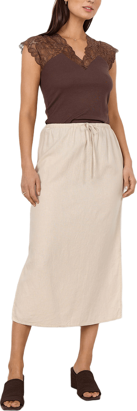 Sc-Ina 67 Skirt, från Soyaconcept, i färgen Sand.