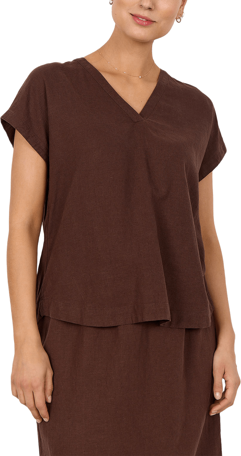 Sc-Ina 51 Shirt, från Soyaconcept, i färgen Hot Fudge.