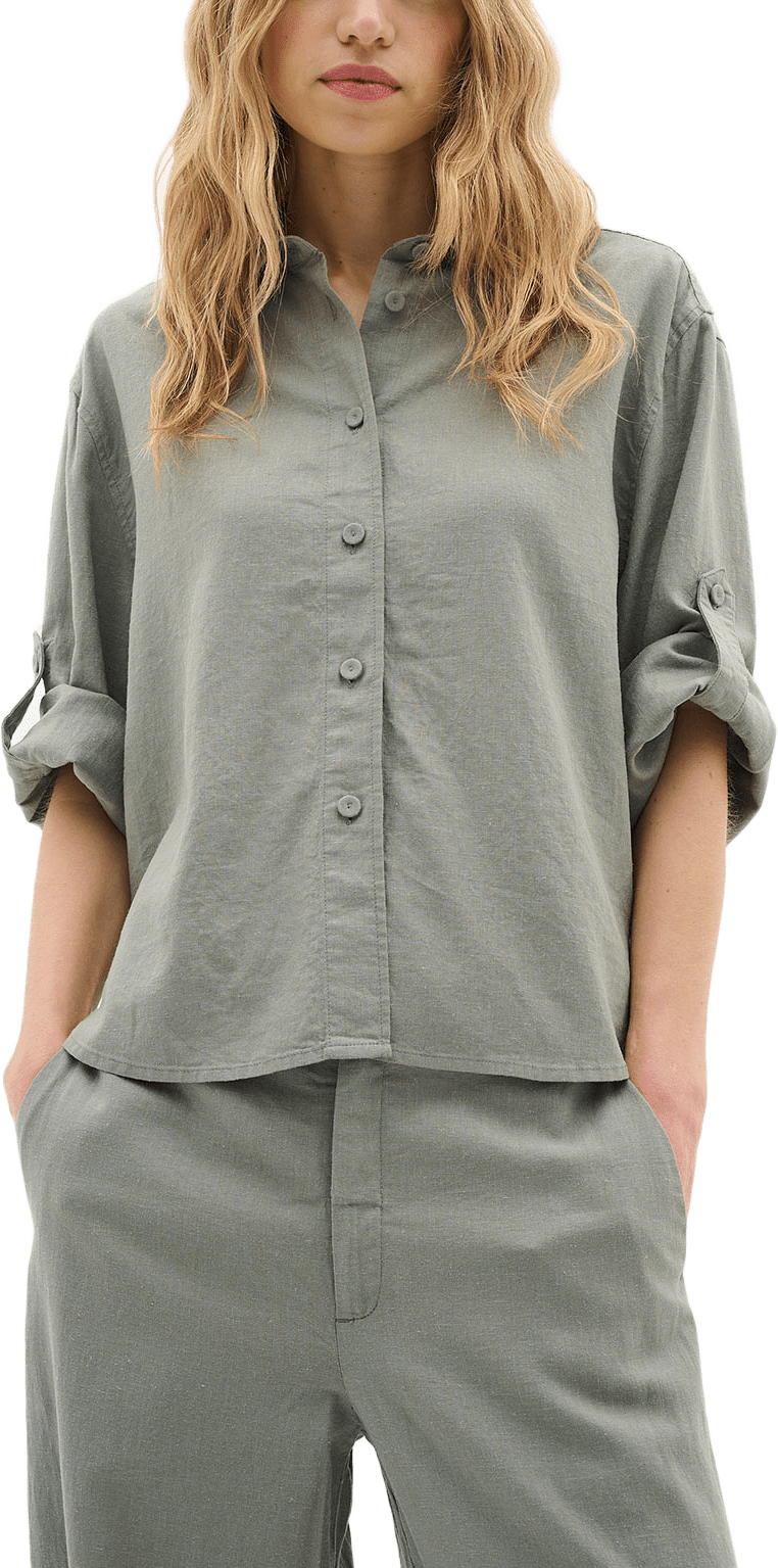 IonaIW Shirt, från Inwear, i färgen Agave Green.