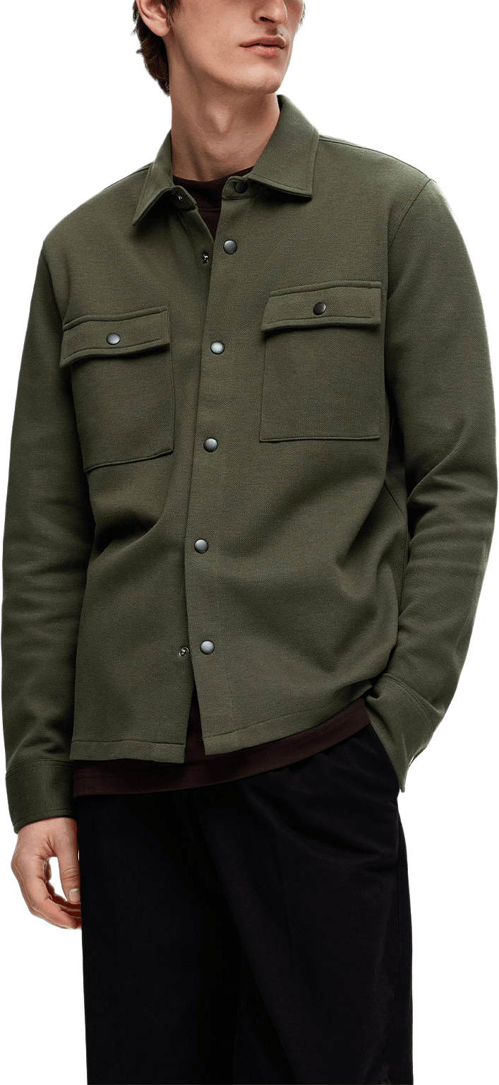 Slhjackie Sweat Jacket, från Selected Homme, i färgen Forest Night.