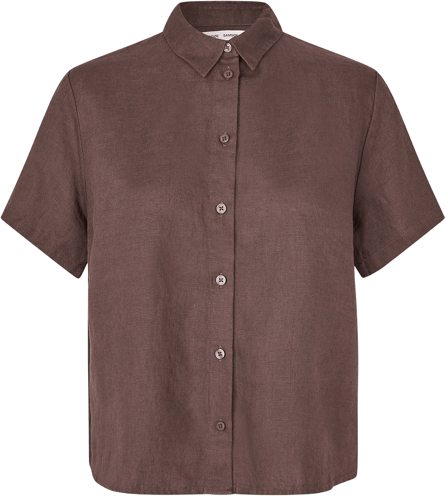 Mina SS Shirt NP 14329, från SAMSOE SAMSOE, i färgen French Roast.