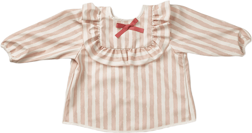 Elodie Longsleeved Baby Bib, från Elodie Details, i färgen Candy Stripes.