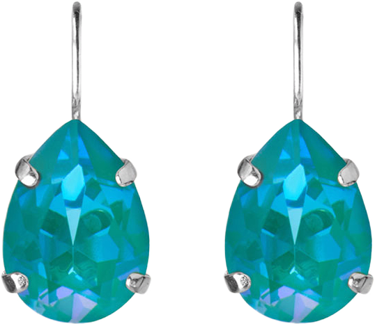 Mini Drop Clasp Earrings, från Caroline Svedbom, i färgen Rhodium.