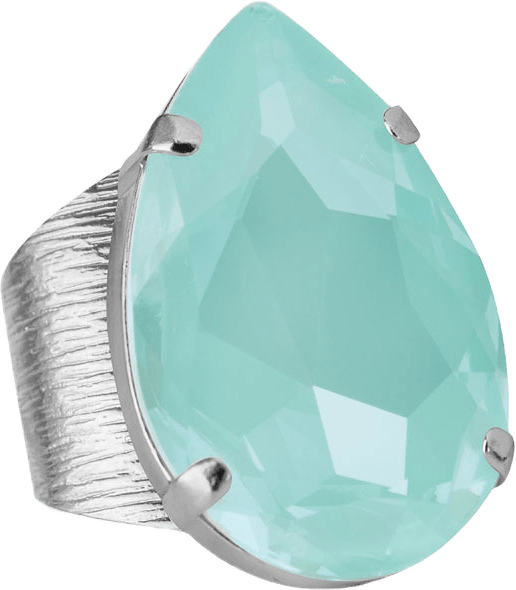 Perfect Drop Ring, från Caroline Svedbom, i färgen Rhodium.